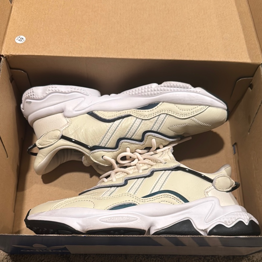 Adidas Cream and White Sneakers